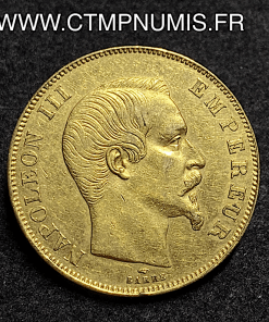 ,EMPIRE,50,FRANCS,OR,NAPOLEON,III,1858,A,PARIS,