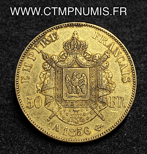 ,EMPIRE,50,FRANCS,OR,NAPOLEON,III,1856,PARIS,