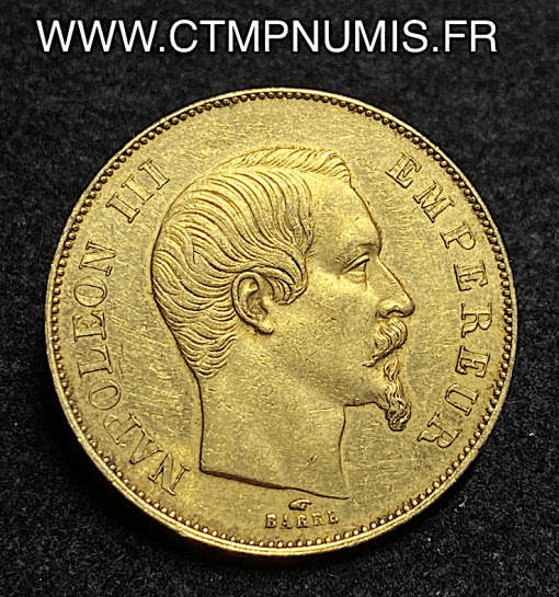 ,EMPIRE,50,FRANCS,OR,NAPOLEON,III,1856,PARIS,