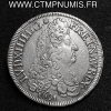 ,LOUIS,XIV,ECU,ARGENT,AUX,8,L,1691,9,RENNES,