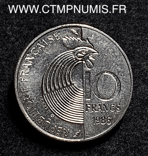 ,MONNAIE,10,FRANCS,ROBERT,SCHUMAN,1986,