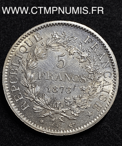 ,5,FRANCS,ARGENT,HERCULE,1876,A,PARIS,