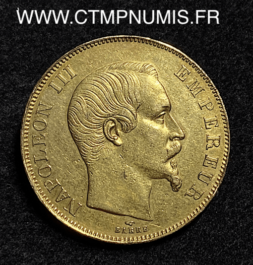 ,EMPIRE,50,FRANCS,OR,NAPOLEON,III,1858,A,PARIS,