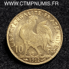 ,MONNAIE,REPUBLIQUE,10,FRANCS,OR,COQ,1912,