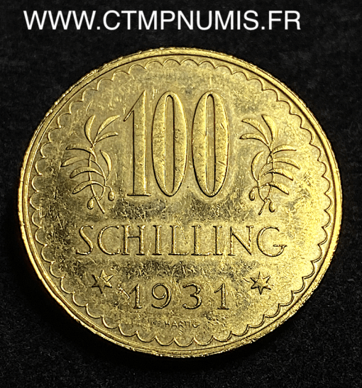 ,MONNAIE,AUTRICHE,100,SHILLING,OR,1931,