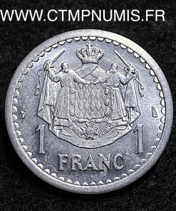 ,MONNAIE,MONACO,1,FRANC,ALUMINIUM,LOUIS,II,1943,SPL,
