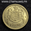 ,MONNAIE,MONACO,1,FRANCS,BRONZE,ALUMINIUM,LOUIS,II,1943,SPL,