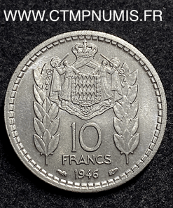 ,MONNAIE,MONACO,10,FRANCS,LOUIS,II,1946,SPL,