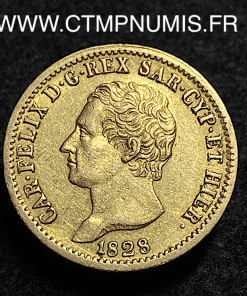 ,SARDAIGNE,20,LIRE,OR,CHARLES,FELIX,1828,TURIN,