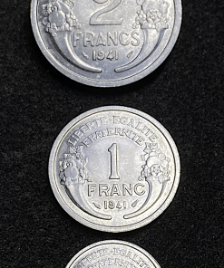 ,50,CENTIMES,1,2,FRANCS,MORLON,ALU,1941,SPL,