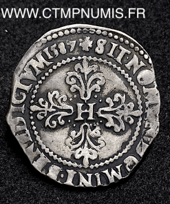 ,ROYALE,HENRI,III,1/2,FRANC,ARGENT,1587,ANGERS,