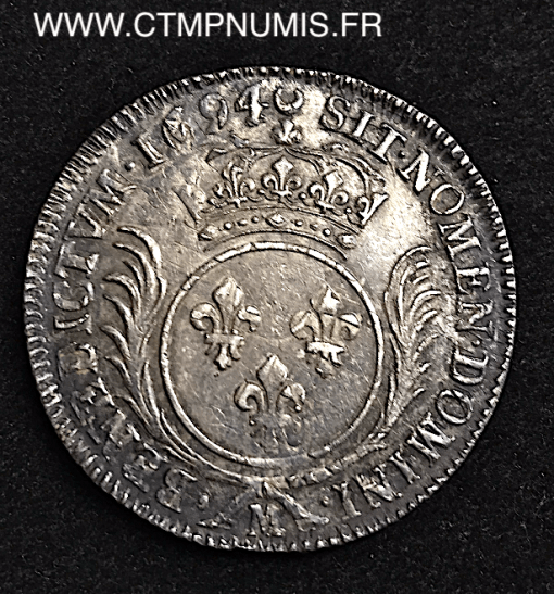 ,LOUIS,XIV,ECU,AUX,PALMES,1694,M,TOULOUSE,