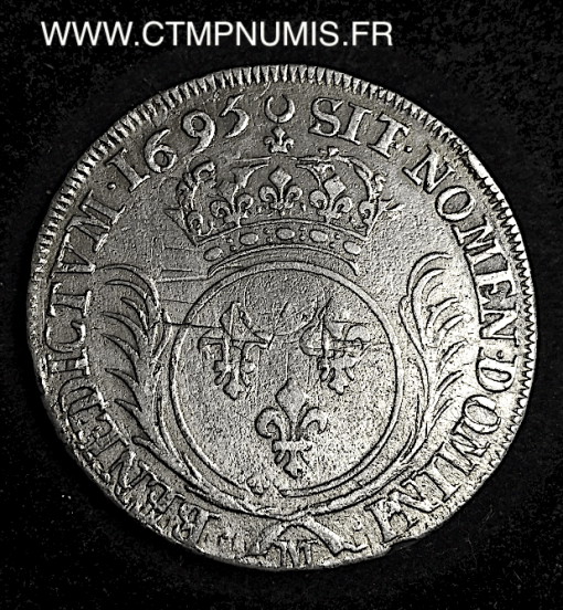 ,LOUIS,XIV,ECU,AUX,PALMES,1695,M,TOULOUSE,