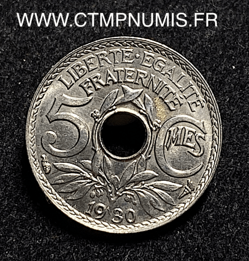 ,MONNAIE,5,CENTIMES,LINDAUER,1930,SPL,