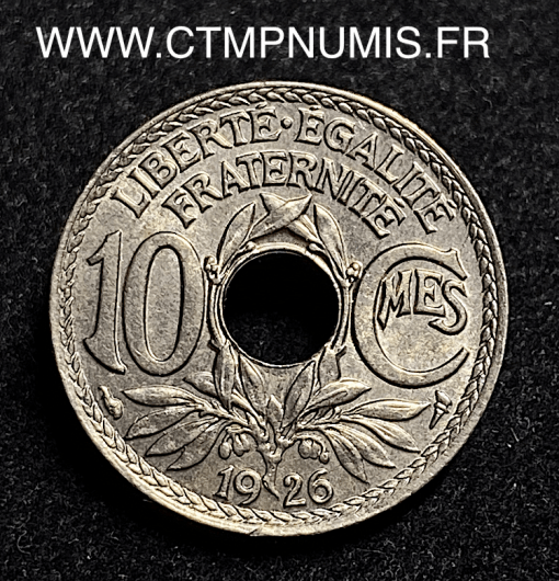 ,MONNAIE,10,CENTIMES,LINDAUER,1926,SPL,