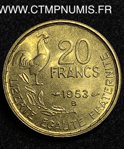 ,MONNAIE,20,FRANCS,GEORGES,GUIRAUD,1953,B,