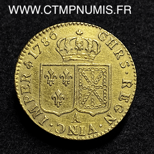 ,MONNAIE,ROYALE,LOUIS,XVI,LOUIS,OR,BUSTE,NU,1786,PARIS,