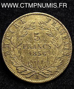 ,EMPIRE,5,FRANCS,OR,NAPOLEON,III,1856,PARIS,