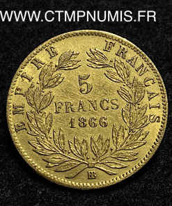 ,5,FRANCS,OR,NAPOLEON,III,1866,BB,STRASBOURG,