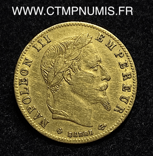 ,5,FRANCS,OR,NAPOLEON,III,1866,BB,STRASBOURG,