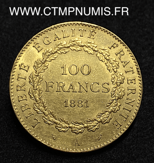 ,REPUBLIQUE,100,FRANCS,OR,GENIE,1881,A,PARIS,