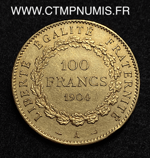 ,REPUBLIQUE,100,FRANCS,OR,GENIE,1904,A,PARIS,