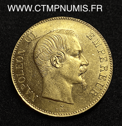 ,EMPIRE,100,FRANCS,OR,NAPOLEON,III,1858,PARIS,