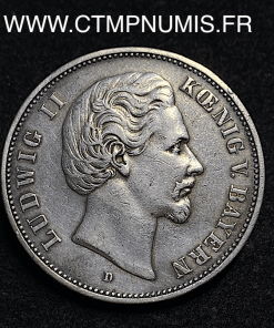 ,ALLEMAGNE,5,MARK,ARGENT,LOUIS,II,1876,D,