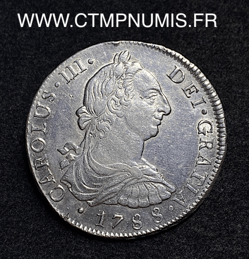 ,PEROU,8,REALES,ARGENT,CHARLES,III,1788,LIMA,