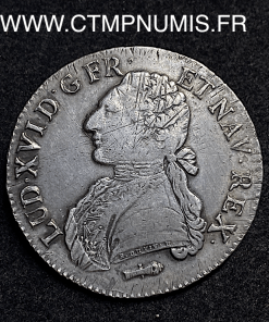 ,ROYALE,LOUIS,XVI,ECU,ARGENT,1781,Q,PERPIGNAN,