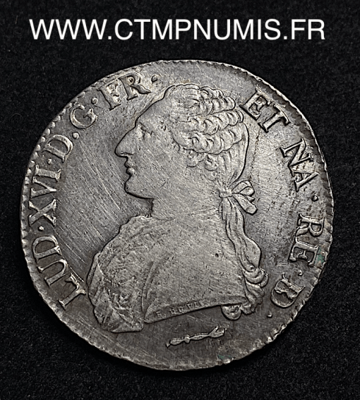 ,ROYALE,LOUIS,XVI,ECU,ARGENT,1784,PAU,