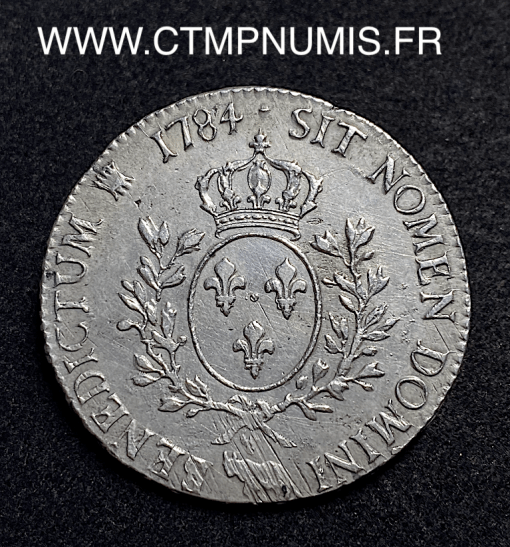 ,ROYALE,LOUIS,XVI,ECU,ARGENT,1784,PAU,