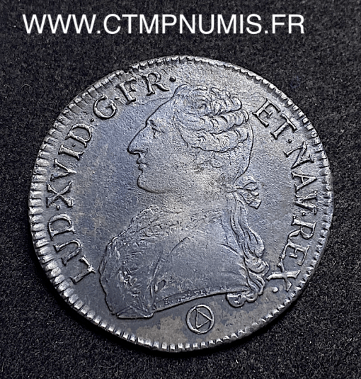 ,ROYALE,LOUIS,XVI,ECU,ARGENT,1775,PERPIGNAN,