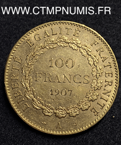 ,REPUBLIQUE,100,FRANCS,OR,GENIE,1907,A,PARIS,