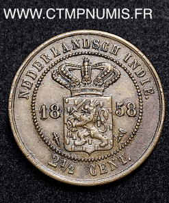 ,INDONESIE,PAIS,BAS,2,1/2,CENT,1858,