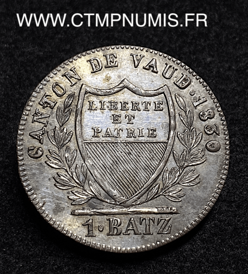 ,SUISSE,CANTON,DE,VAUD,1,BATZEN,BILLON,1830,