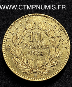 ,10,FRANCS,OR,NAPOLEON,III,1864,STRASBOURG,