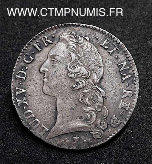 ,ROYALE,LOUIS,XV,ECU,ARGENT,1766,PAU,