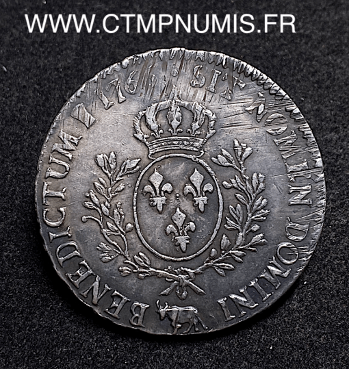 ,ROYALE,LOUIS,XV,ECU,ARGENT,1766,PAU,