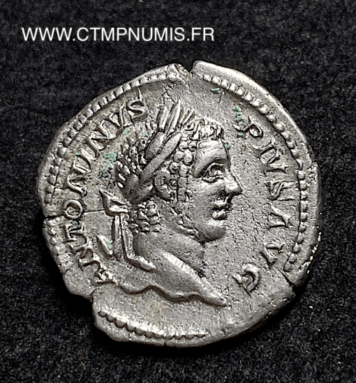 ,DENIER,CARACALLA,PONTIF,TRP,XI,COS,II,CAVALIER,