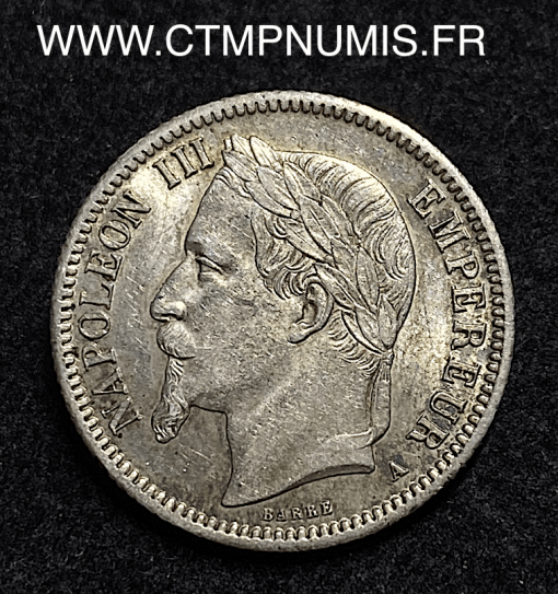 ,MONNAIE,EMPIRE,1,FRANCS,ARGENT,NAPOLEON,III,TETE,LAUREE,1867,PARIS,SUP,