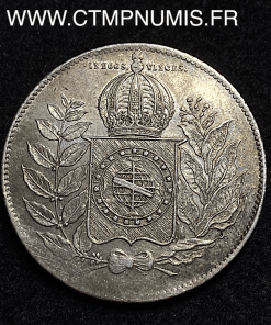 ,BRESIL,1000,REIS,ARGENT,PETRUS,II,1850,