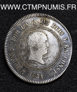 ,ESPAGNE,10,REALES,ARGENT,1821,B,BILBAO,