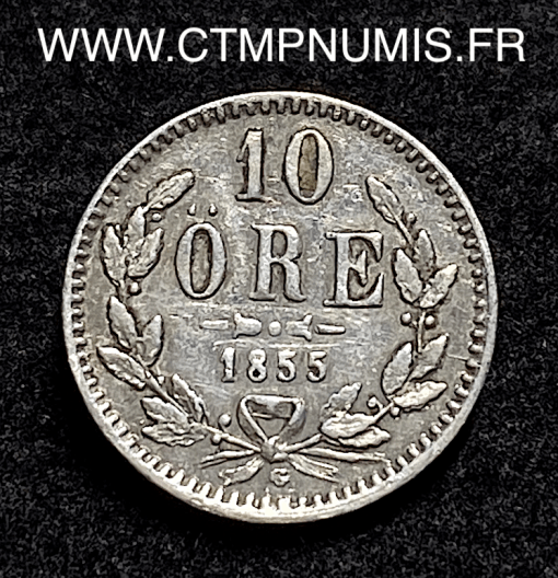 ,SUEDE,10,ORE,ARGENT,OSCAR,V,1855,