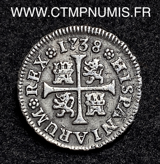 ,ESPAGNE,1/2,REAL,ARGENT,1738,MADRID,