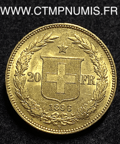 ,SUISSE,20,FRANCS,OR,HELVETIA,1896,B,BERNE,