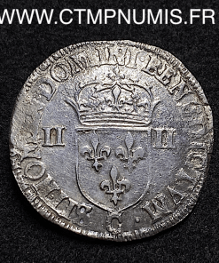 ,ROYALE,HENRI,III,1/4,ECU,ARGENT,1587,SAINT,LO,