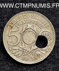 ,MONNAIE,FAUTEE,5,CENTIMES,LINDAUER,1936,