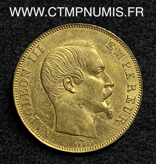 ,EMPIRE,50,FRANCS,OR,NAPOLEON,III,1858,PARIS,