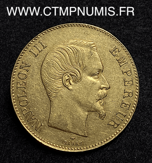 ,MONNAIE,EMPIRE,100,FRANCS,OR,NAPOLEON,III,TETE,NUE,1858,A,PARIS,